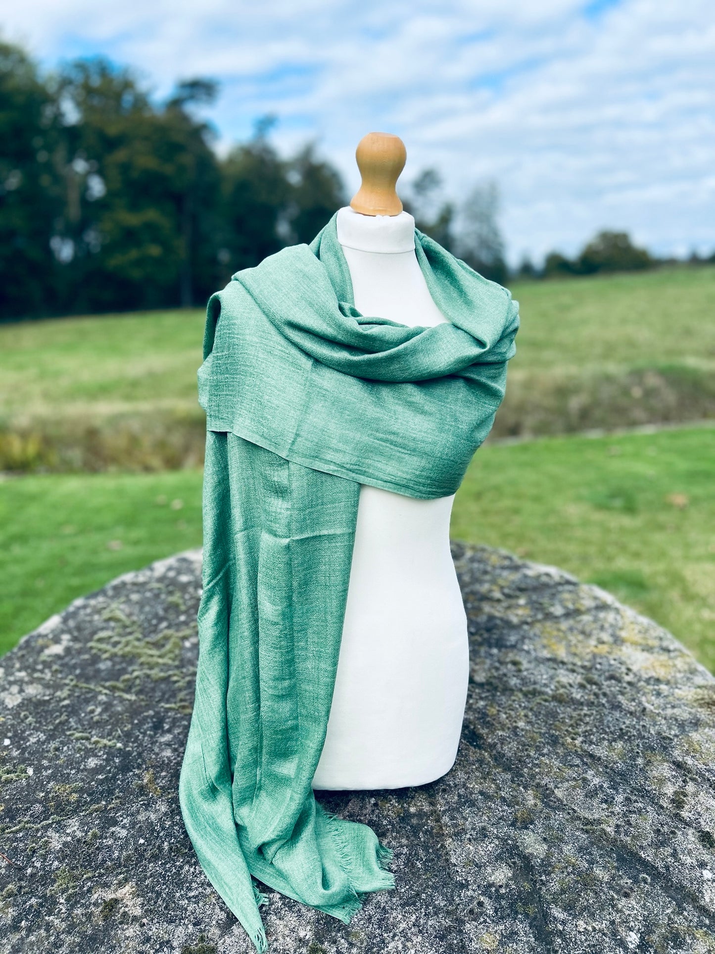 Jade Angora Scarf