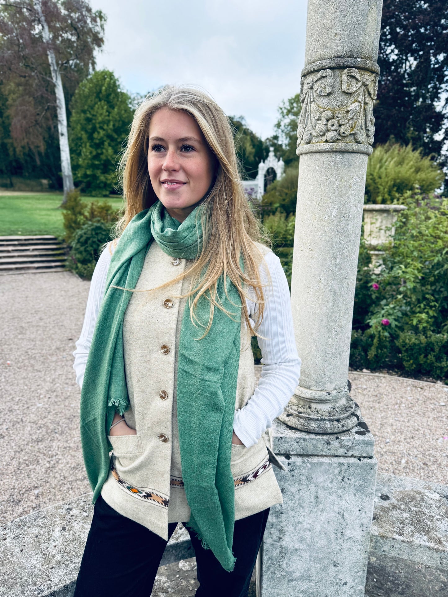 Jade Angora Scarf