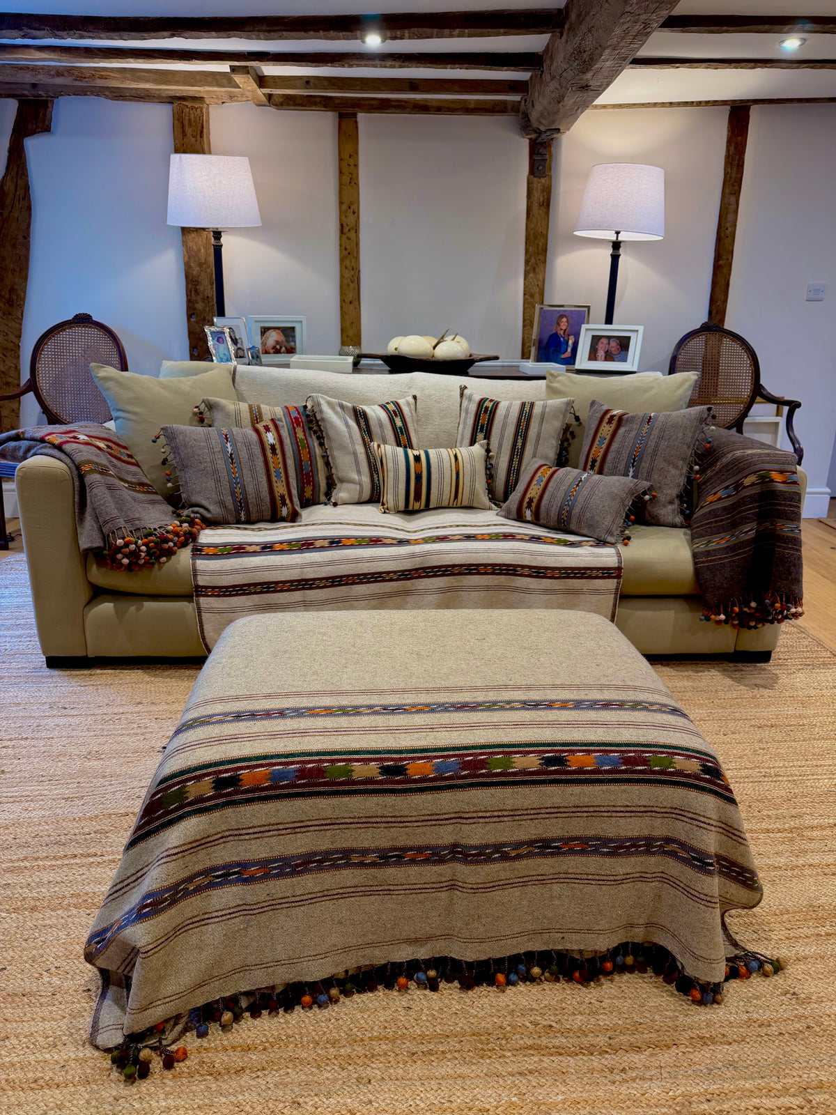 Gharo Grey Square Cushion Cover