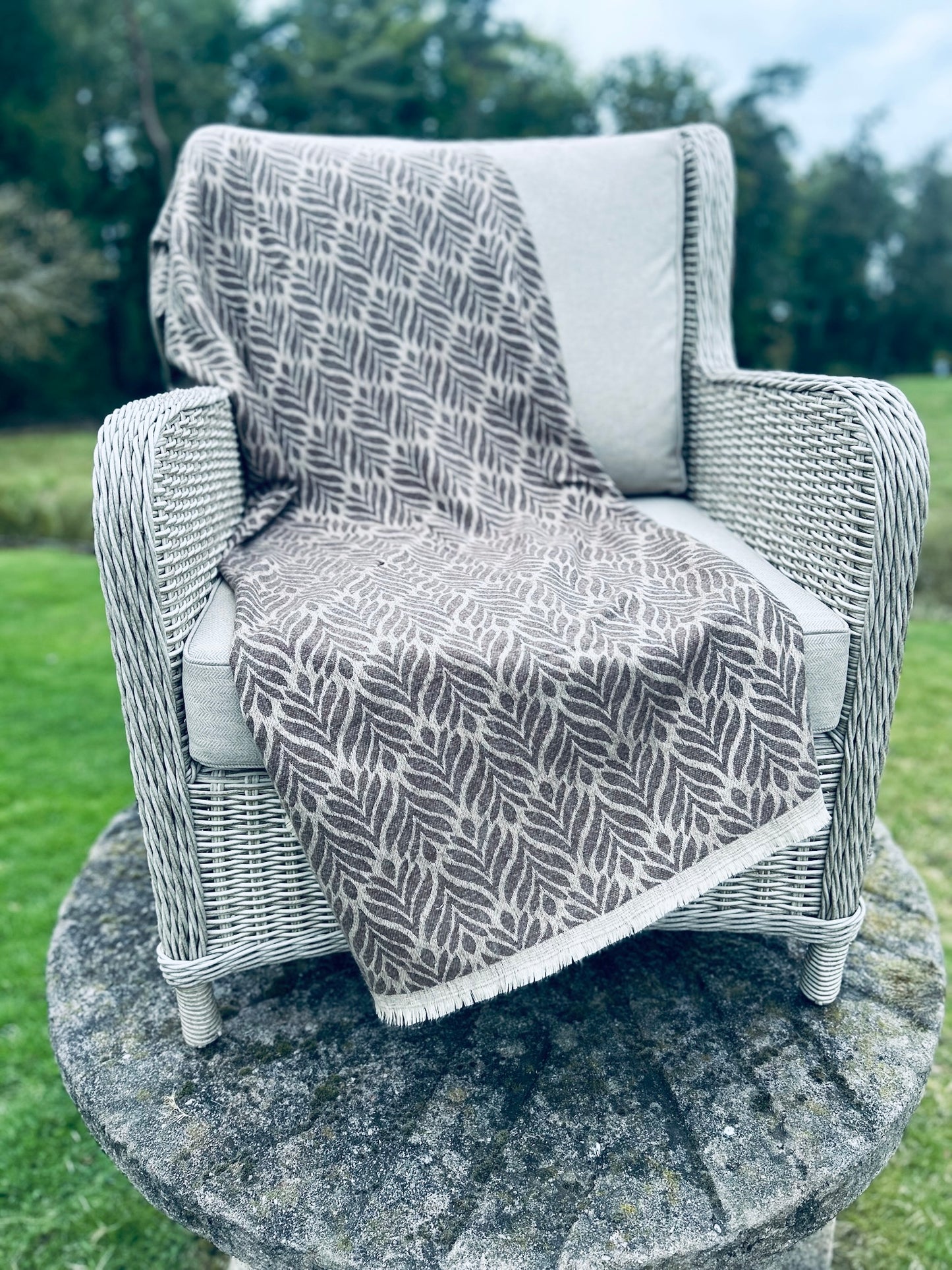 Cocoa Fronds Cashmere Wrap