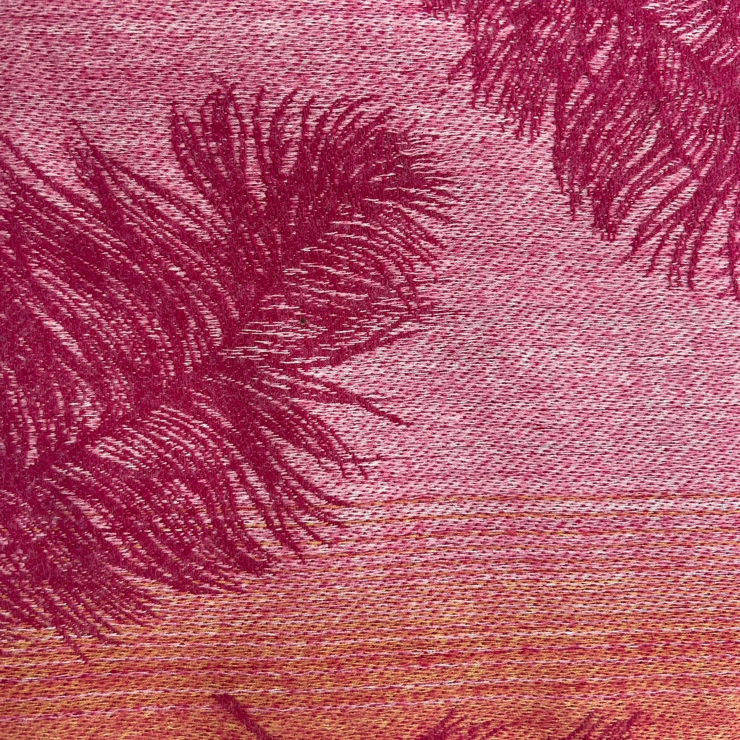Pink Leaf Cashmere Wrap
