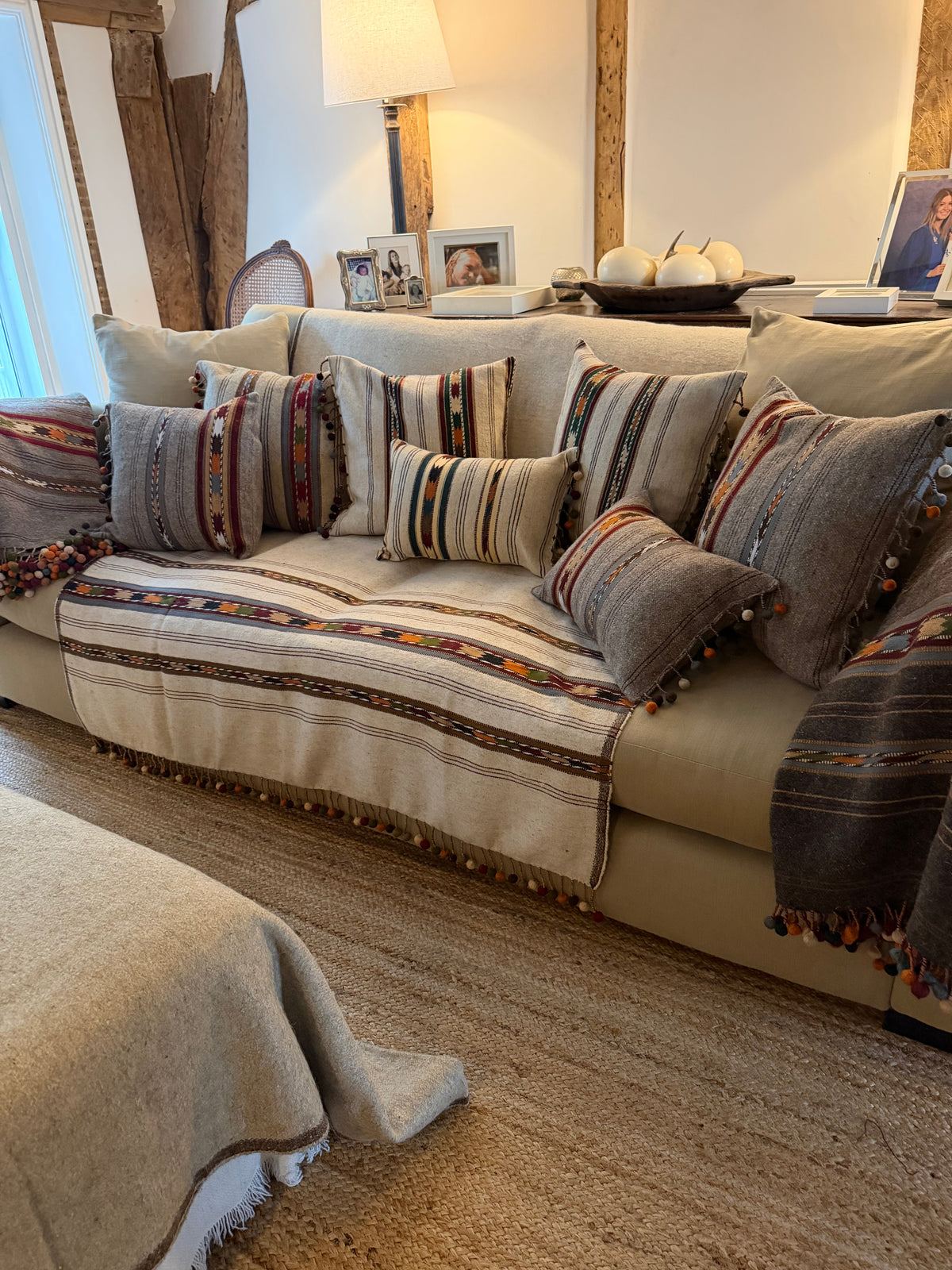 Paron Pewter Square Cushion Cover
