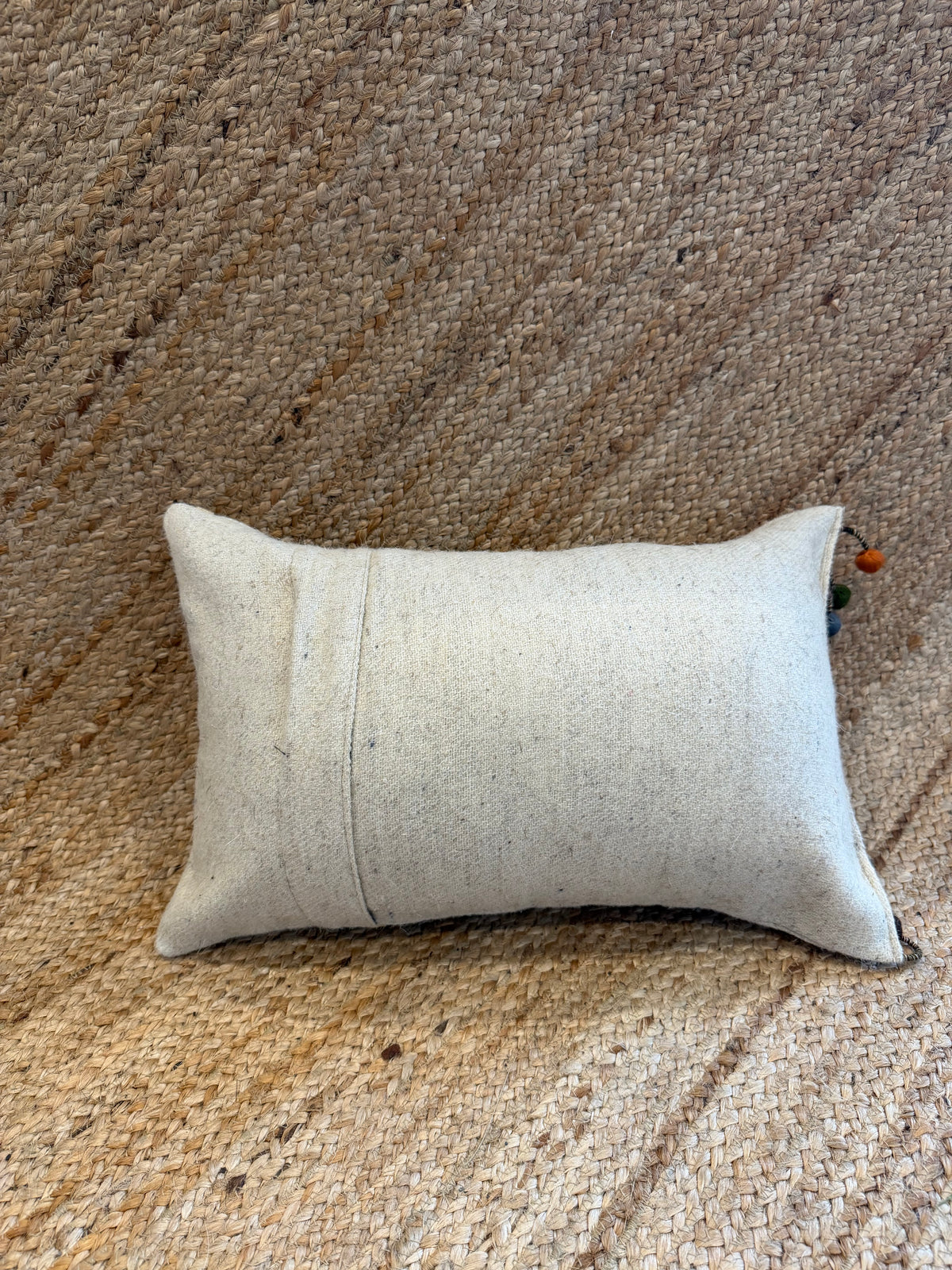 Inzar Ivory Oblong Cushion Cover