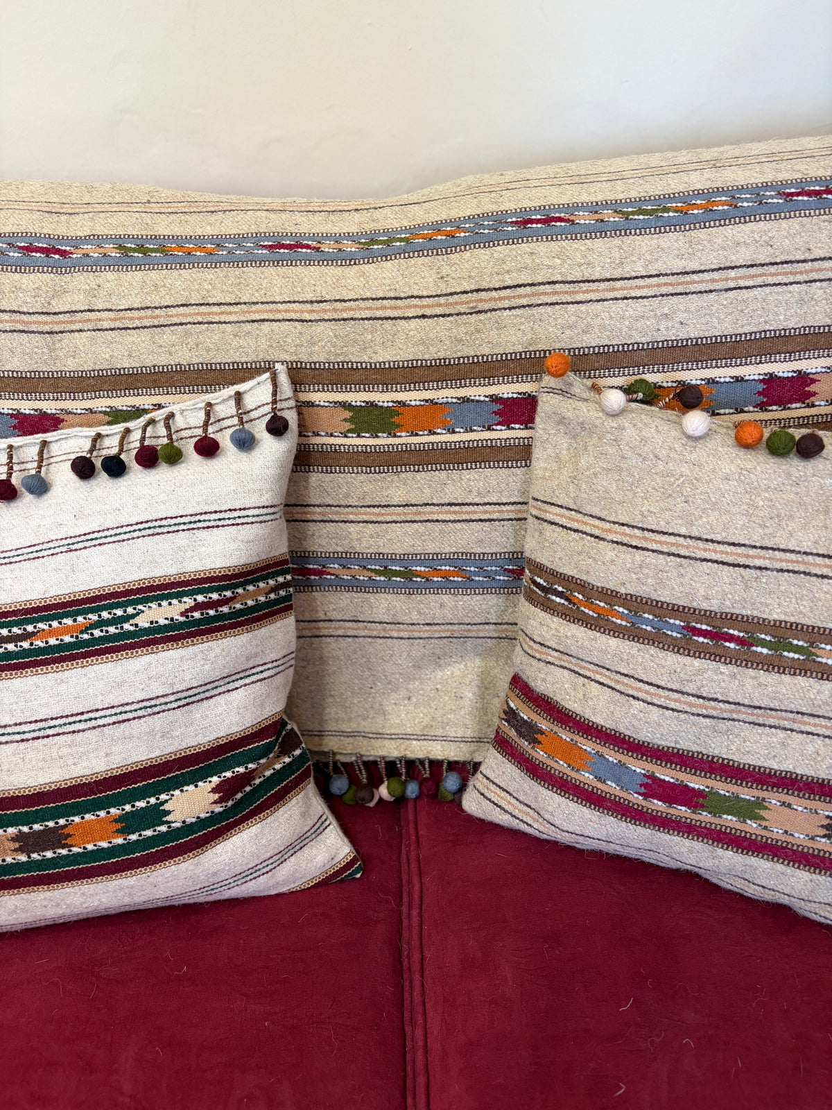 Inzar Ivory Square Cushion Cover