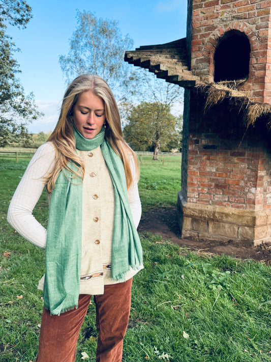 Jade Angora Scarf