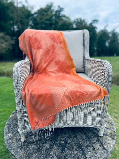 Orange Leaf Cashmere Wrap