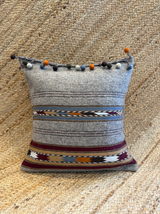 Paron Pewter Square Cushion Cover