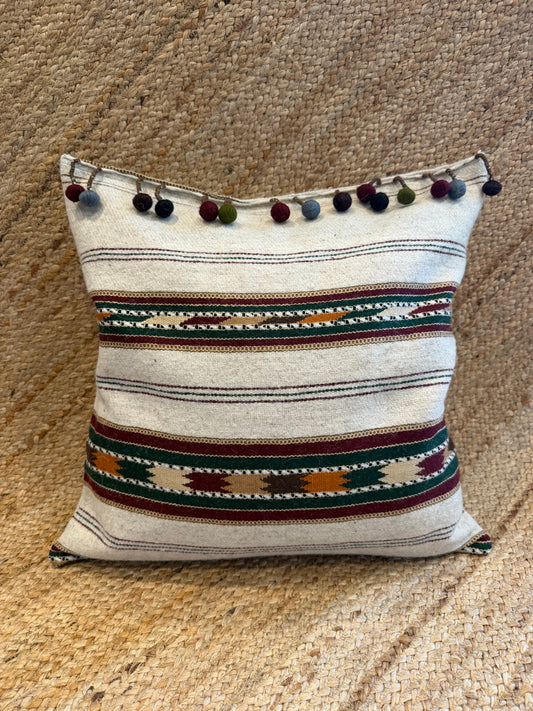 Inzar Ivory Square Cushion Cover