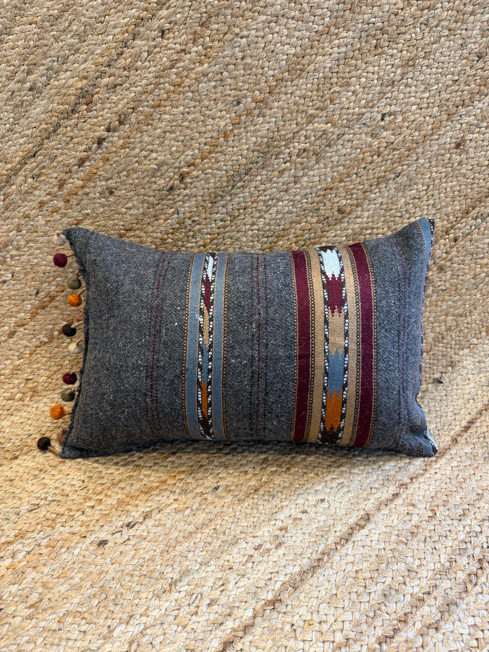 Open 428 File Gharo Grey Oblong Cushion Cover – Peshawar Jackets