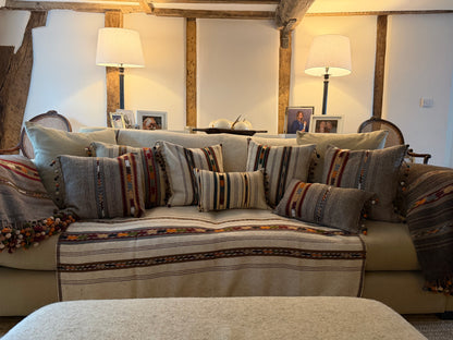 Gharo Grey Oblong Cushion Cover