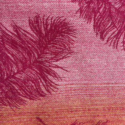 Pink Leaf Cashmere Wrap